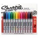 Sharpie SAN1810704 Brush Tip Permanent Marker, Medium, Assorted Colors, 12/Set