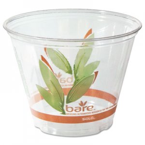 Dart DCCRTP9RBARE Bare RPET Cold Cups, Leaf Design, 9 oz, 1000/Carton