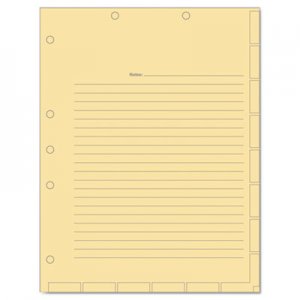 Tabbies 54519 Medical Chart Index Divider Sheets, 8-1/2 x 11, Manila, 400/Box TAB54519