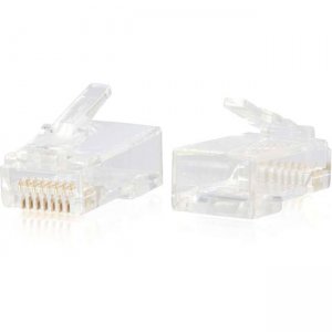 C2G 00888 RJ45 Cat6 Modular Plug for Round Solid/Stranded Cable - 25pk