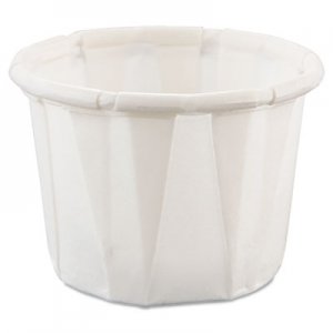 Dart SCC050 Paper Portion Cups, .5oz, White, 250/Bag, 20 Bags/Carton