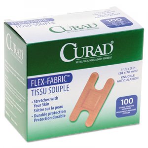 Curad NON25510 Flex Fabric Bandages, Knuckle, 100/Box MIINON25510
