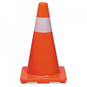 Tatco 25500 Traffic Cone, 18h x 10w x 10d, Orange/Silver TCO25500