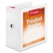 Cardinal 32150 Treated Binder ClearVue Locking Slant-D Ring Binder, 5" Cap, 11 x 8 1/2, White CRD32150