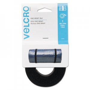 Velcro 90340 One-Wrap Reusable Ties, 3/4" x 12 ft., Black VEK90340