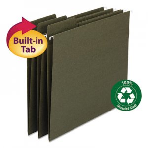 Smead SMD64137 FasTab Recycled Hanging File Folders, Legal, Green, 20/Box