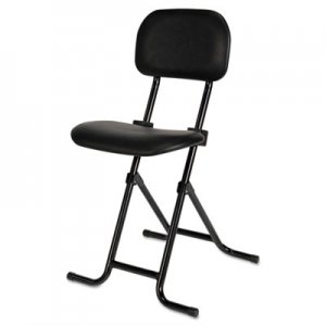 Alera ALECS612 IL Series Height-Adjustable Folding Stool, Black