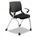 HON HONMN212ONCU10 Motivate Nesting/Stacking Flex-Back Chair, Onyx Seat/Black Back, Platinum Base