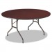 Iceberg 55264 Premium Wood Laminate Folding Table, 60 Dia. x 29h, Mahogany Top/Gray Base ICE55264