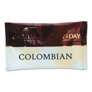 Day to Day Coffee PCO23001 100% Pure Coffee, Colombian Blend, 1.5 oz Pack, 42 Packs/Carton