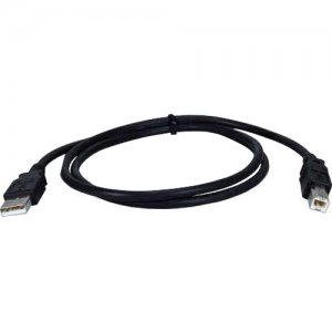 QVS CC2209C-03 USB 2.0 High-Speed 480Mbps Type A Male to B Male Black Cable
