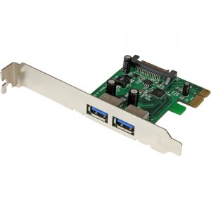 StarTech.com PEXUSB3S24 2 Port PCI Express (PCIe) SuperSpeed USB 3.0 Card Adapter with UASP - SATA Power