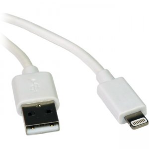 Tripp Lite M100-003-WH 3ft (1M) White USB Sync / Charge Cable with Lightning Connector