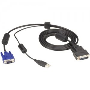 Black Box EHNSECURE2-0006 ServSwitch Secure KVM Switch Cable, VGA and USB to HD26