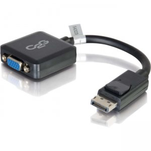 C2G 54323 8in DisplayPort Male to VGA Female Adapter Converter - Black