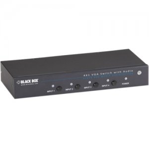 Black Box AVSW-VGA4X1A 4 x 1 VGA Switch With Serial And Audio