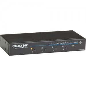 Black Box AVSW-DVI4X1 4 x 1 DVI Switch with Audio