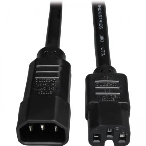 Tripp Lite P018-002 2-ft. Heavy Duty Computer Power Cord, 16A, 14AWG, IEC-320-C14 to IEC-320-C15