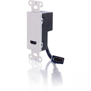 C2G 41042 HDMI Pass Through Decora Style Wall Plate - Aluminum