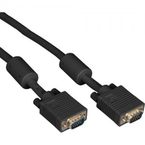 Black Box EVNPS06B-0050-MM VGA Video Cable with Ferrite Core, Black, Male/Male, 50-ft. (15.2-m)