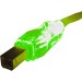 QVS CC2209C-10GNL USB 2.0 480Mbps Type A Male to B Male Translucent Cable with LEDs
