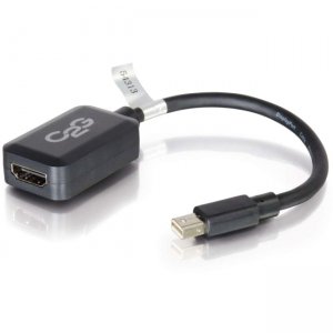 C2G 54313 8in Mini DisplayPort Male to HDMI Female Adapter Converter - Black