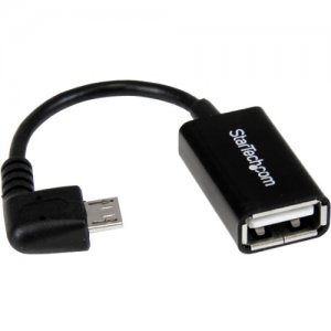 StarTech.com UUSBOTGRA 5in Right Angle Micro USB to USB OTG Host Adapter M/F