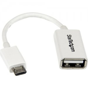 StarTech.com UUSBOTGW 5in White Micro USB to USB OTG Host Adapter M/F