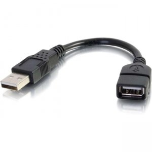 C2G 52119 6 inch USB 2.0 A Male to A Female Extension Cable
