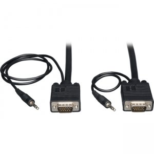 Tripp Lite P504-030 30-ft. SVGA/VGA Monitor + Audio Cable with Coax (HD15 M/M, 3.5mm M/M