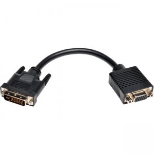 Tripp Lite P120-08N 8-in. DVI to VGA Adapter Cable (DVI-I Dual Link M to HD15 F)