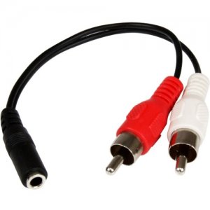 StarTech.com MUFMRCA 6in Stereo Audio Cable - 3.5mm Female to 2x RCA Male