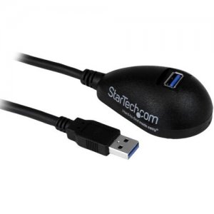 StarTech.com USB3SEXT5DKB 5 ft Black Desktop SuperSpeed USB 3.0 Extension Cable - A to A M/F