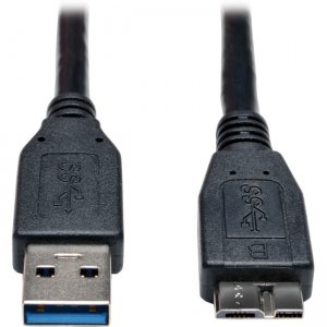Tripp Lite U326-003-BK USB 3.0 SuperSpeed Device Cable (A to Micro-B M/M) Black, 3-ft