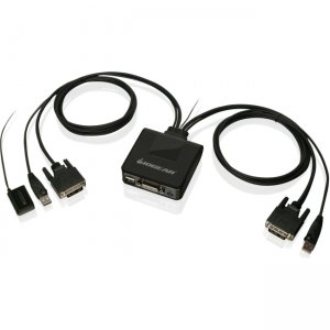 Iogear GCS922U 2-Port USB DVI Cable KVM Switch