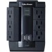 CyberPower CSP600WSU Professional 6 Swivel Outlets Surge with 1200J, 2-2.1A USB & Wall Tap