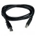 QVS U3AB-10 3-Pack 10ft USB 2.0 High-Speed Type A Male to B Male Black Cable