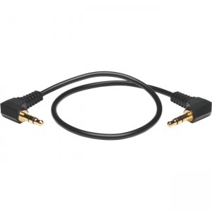 Tripp Lite P312-001-2RA 3.5mm Mini Stereo Audio Cable with two Right Angle plugs (M/M) 1-ft