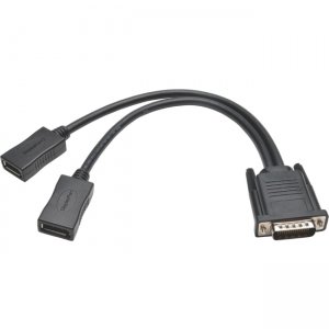 Tripp Lite P576-001-DP DMS-59 to Dual DisplayPort Splitter Y Cable (M to 2xF) 1-ft.