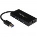 StarTech.com ST3300GU3B Aluminum USB 3.0 Hub with GbE Adapter
