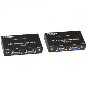 Black Box AC556A-R2 VGA Extender Kit with Audio, 2-Port Local, 2-Port Remote