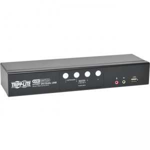 Tripp Lite B004-DUA4-HR-K 4-Port DVI Dual-Link / USB KVM Switch w/ Audio and Cables