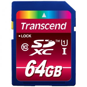 Transcend TS64GSDXC10U1 64GB Secure Digital Extended Capacity (SDXC) - Class 10/UHS-I