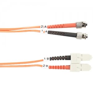 Black Box FO50-003M-STSC 50-Micron Multimode Fiber Optic Value Patch Cable, Duplex, Zipcord