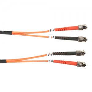 Black Box FO625-003M-STST 62.5-Micron Multimode Value Line Patch Cable, ST-ST, 3-m (9.8-ft