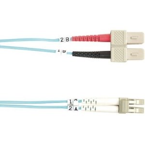 Black Box FO10G-002M-SCLC 10-GbE 50-Micron Multimode Value Line Patch Cable, SC-LC, 2-m (6.5