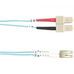 Black Box FO10G-005M-SCLC 10-GbE 50-Micron Multimode Value Line Patch Cable, SC-LC, 5-m (16.4