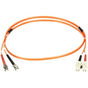 Black Box FO50-001M-STSC 50-Micron Multimode Fiber Optic Value Patch Cable, Duplex, Zipcord