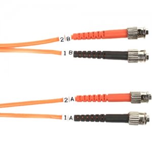 Black Box FO50-001M-STST 50-Micron Multimode Value Line Patch Cable, ST-ST, 1-m (3.2-ft.)