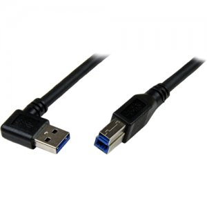 StarTech.com USB3SAB1MRA 1m Black SuperSpeed USB 3.0 Cable - Right Angle A to B - M/M